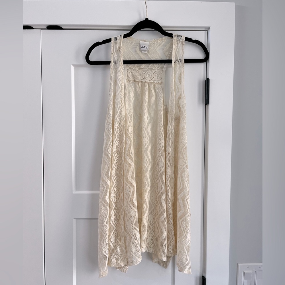 Ivory Lace Vest